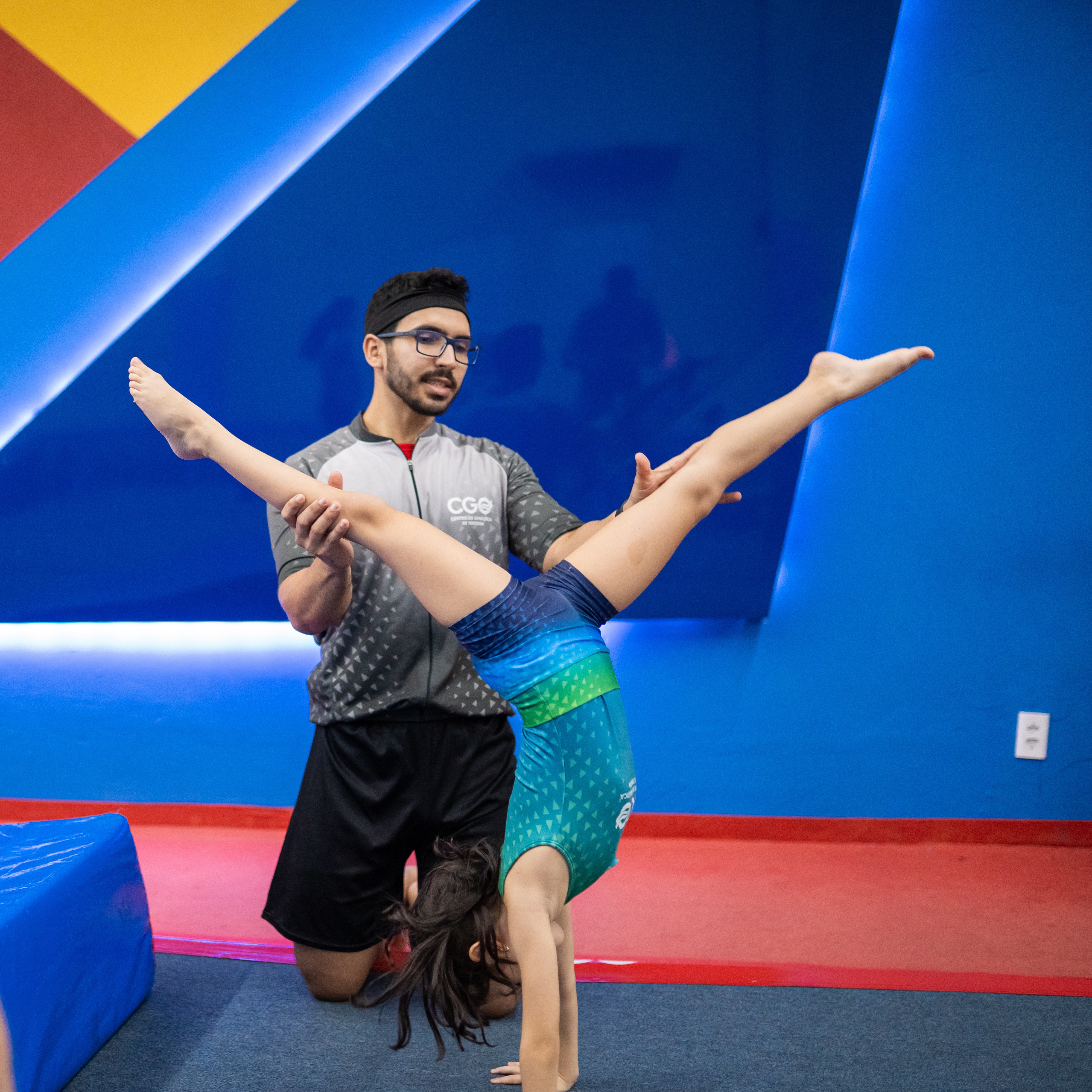 Aula de ginástica artística no CGO